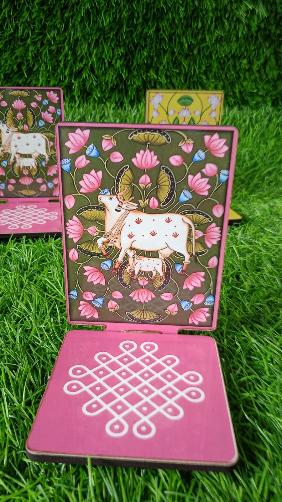 Cow Lotus Wooden Boxes