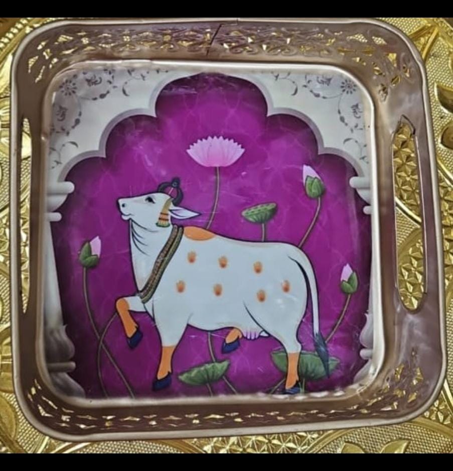 Pichwai Cow Tray