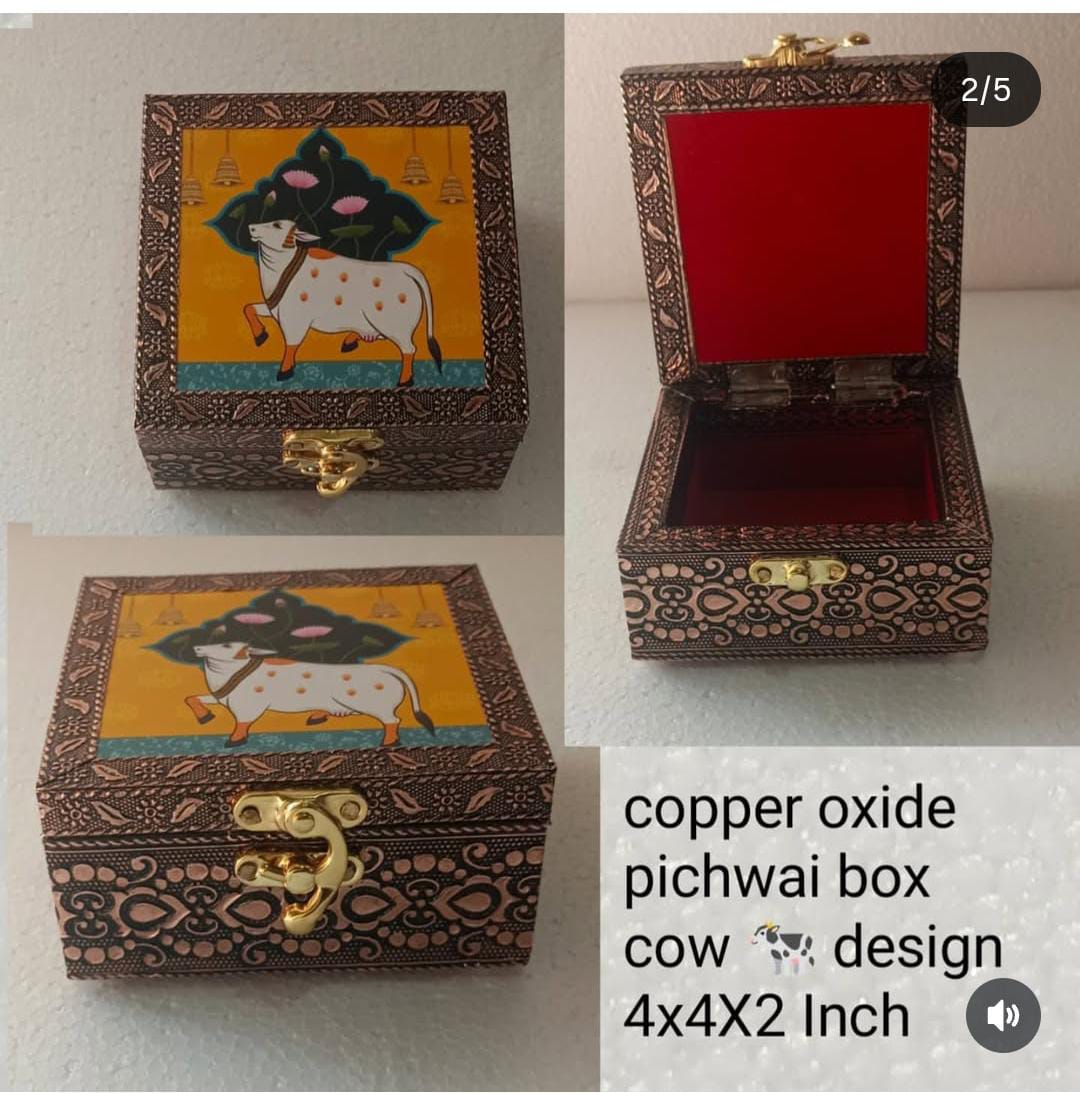 Copper Oxide Pichwai Box
