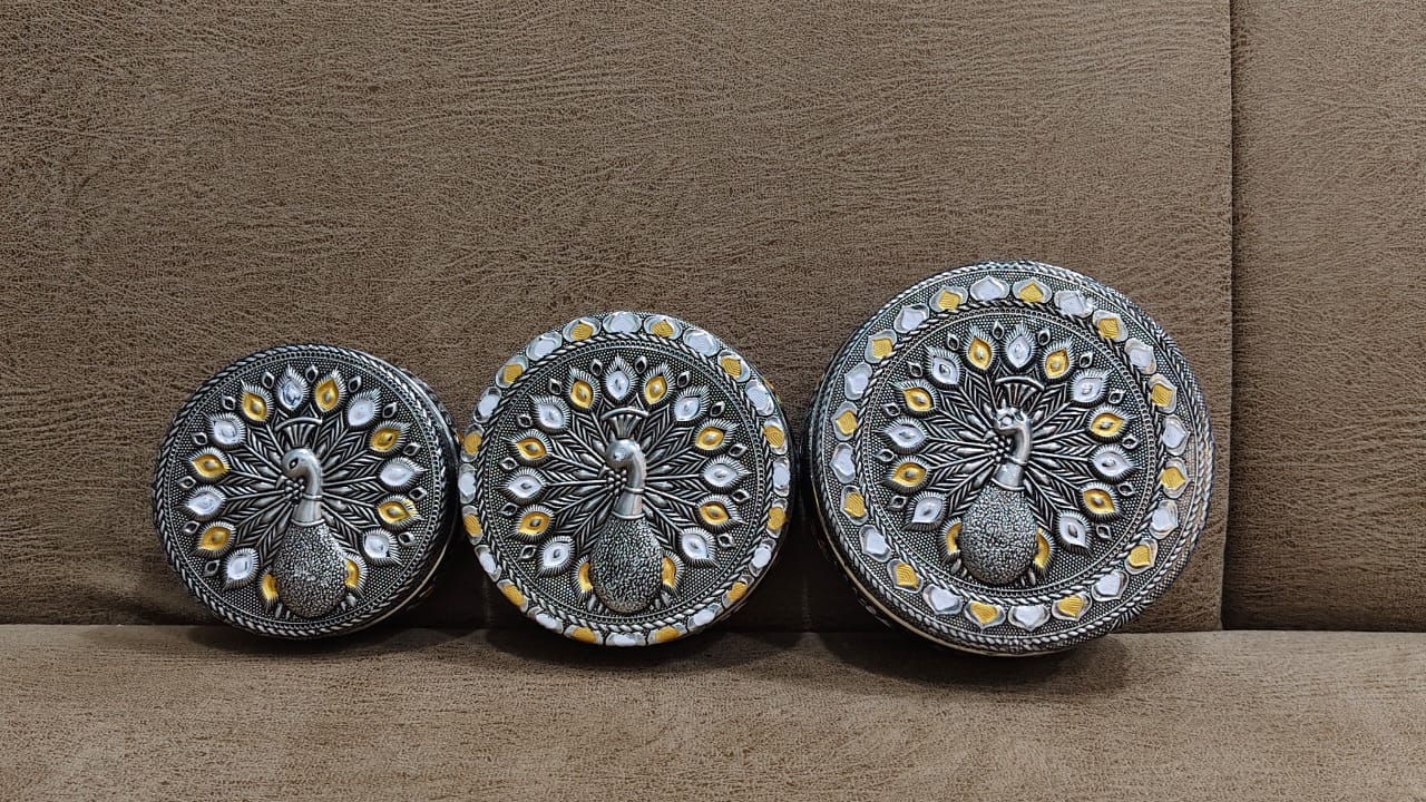 Peacock Enamel Dibbi Trio